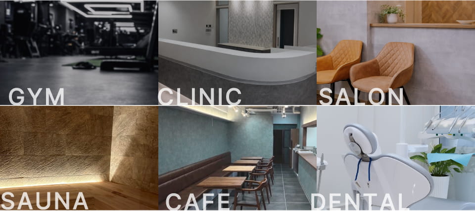 GYM CLINIC SALON SAUNA CAFE DENTAL